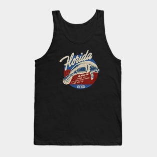 Vintage Florida Manatee BBQ Tank Top